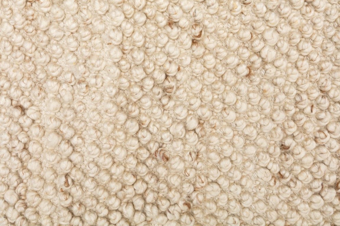 The Avenue 160 Round Cream Rug in durable PET yarn with a wool-like feel. Size 160 Diameter. Close.