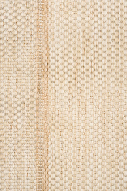 Barton Border Cream indoor/outdoor rug featuring soft cream tones and a subtle textured pattern, power-loomed from UV-stabilised polypropylene for lasting durability. Colour Cream. 3 sizes. Close.