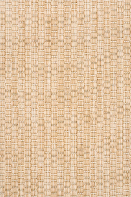 Barton Twill Beige indoor/outdoor rug featuring soft beige tones and a subtle textured pattern, power-loomed from UV-stabilised polypropylene for lasting durability. Colour beige. 3 sizes. Close.