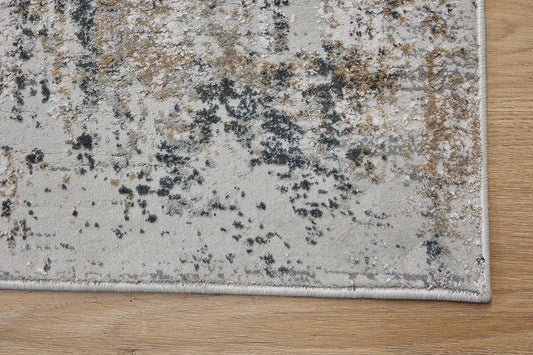 Finesse Splash is a machine made rug. Its design boasts a modern/contemporary feel. Crafted from Viscose and Polyester, with a low-profile 7-9mm pile height. Colours Grey, Light Grey and Beige tones. Sizes 160 X 230, 200 X 300 and 240 X 340. Corner.