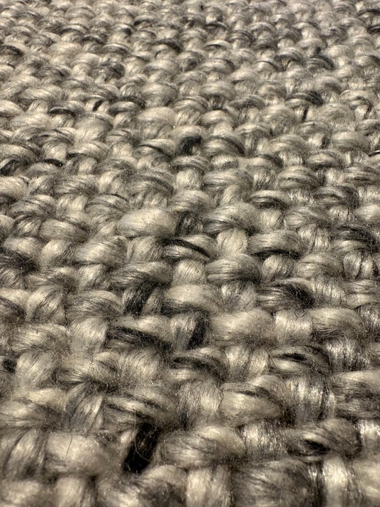 Pacific Black is a handwoven wool and polyester rug with a low-textured cross weave. It boasts a soft pile height of 7-9mm. Colour Black and White. Sizes 160 X 230, 200 X 290, 240 X 340 and 300 X 400. Super Close.