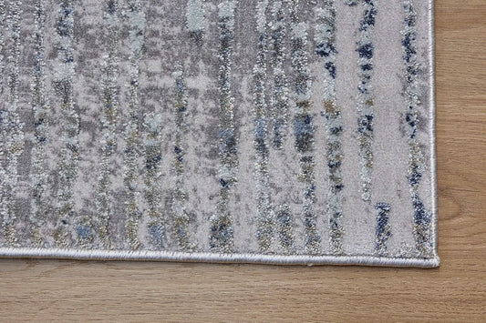 Raj Brown is a machine made rug. Its design boasts a modern/contemporary feel. Crafted from Viscose and Polyester, with a low-profile 7-9mm pile height. Colours Blue,Grey, With Brown and Light Grey tones. Sizes 160 X 230, 200 X 290, 240 X 340 and 300 X 400. Corner.