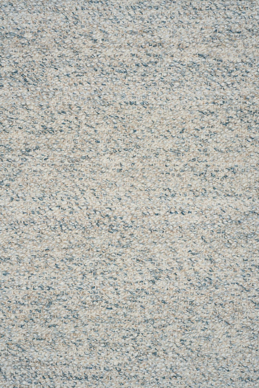 Sahara Teal Rug – hand woven 100% wool rug in soft neutral tones with a textured finish, available in three sizes, styled for modern and coastal homes. Close.