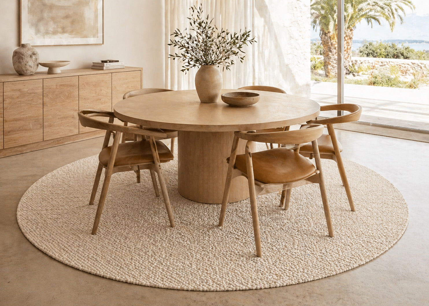 Dasha Round Textured Hand-Woven Wool Blend Rugs | Ochoco Perth – Ochoco ...