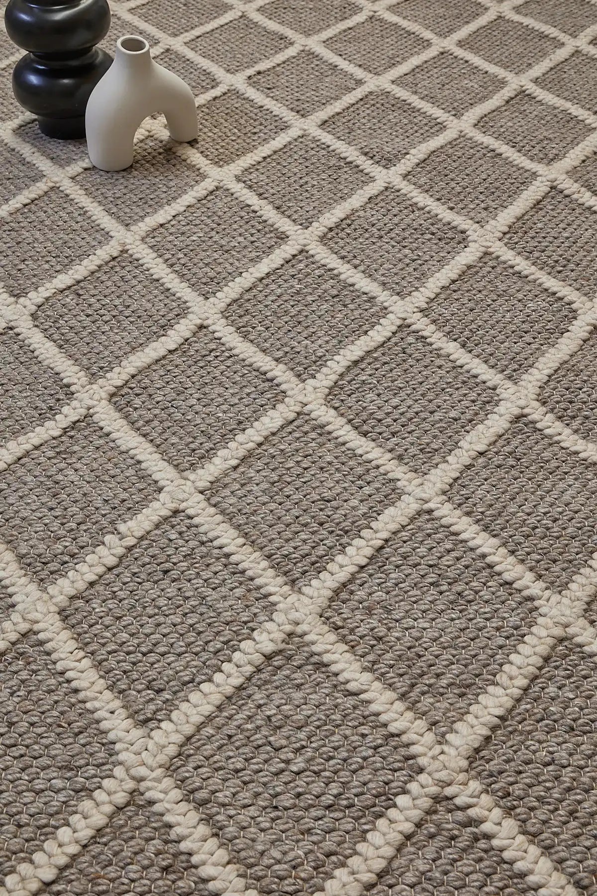 Lounge Collection, luxurious Wool & Bamboo Silk rugs, featuring a Scandinavian design and textured hand loomed pile. Discover 4 colours in 3 sizes.
