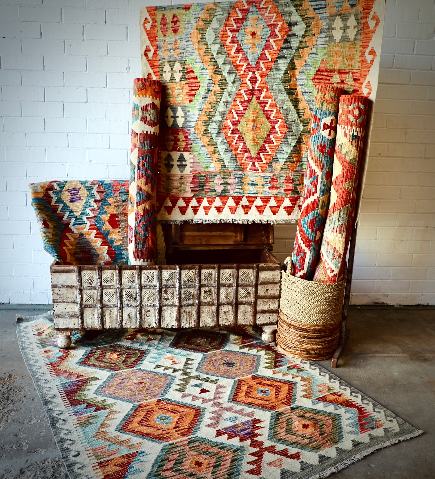The Khyber Kilim 120 X 180 Collection. Refine your space with one of our Afghan Kilims. Artisanal mastery. Explore 6 styles and colours.