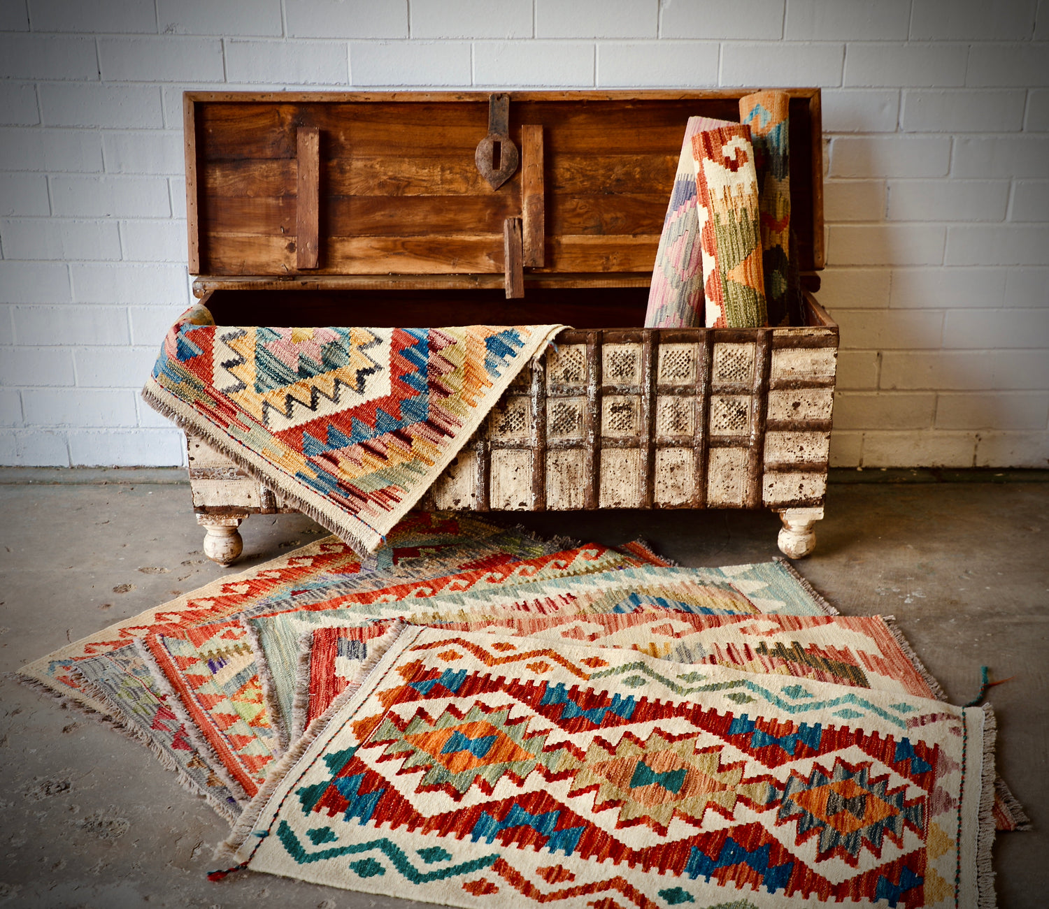 Our Afghan Khyber Kilim 60 X 90 Collection. Experience the allure of Afghan culture and craftsmanship. Explore multiple styles.