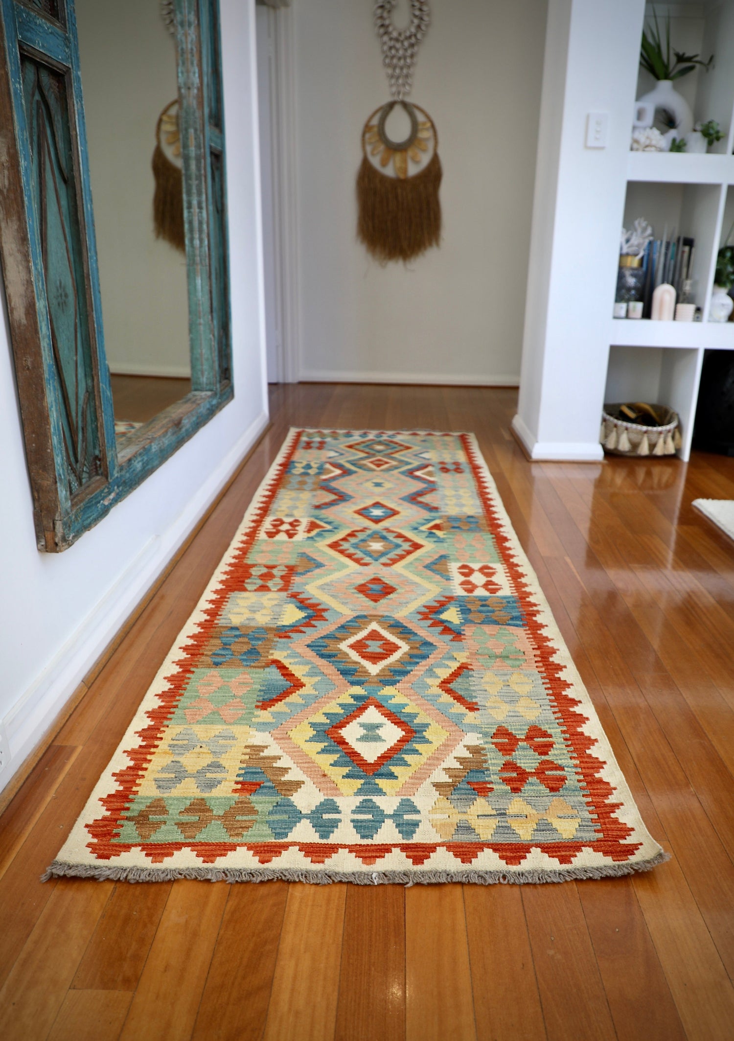 Our Khyber Kilim Runner collection features hallway runner rugs in multiple styles, colours and sizes.
