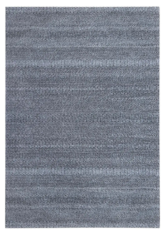 Albi Smoke is a Dark Grey and Black, PET Yarn (recycled Plastic) Hand woven rug. Sizes 160 X 230, 200 X 290 and 240 x 340. Full.