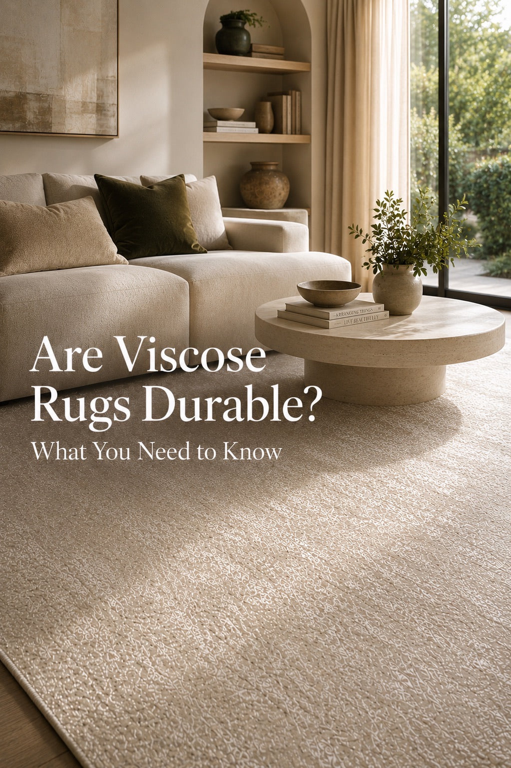 A hand loomed Viscose Rug styled in a modern Perth home living room setting.