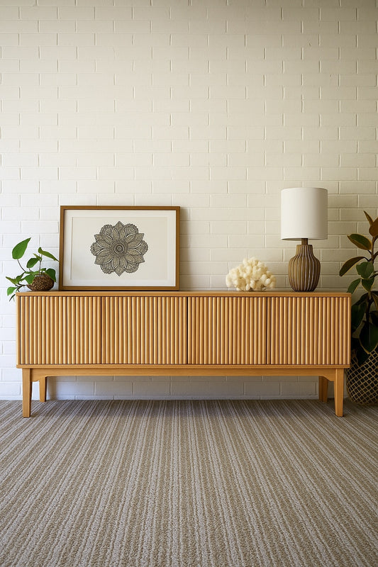The Astoria 4 Door Natural buffet is a contemporary styled piece. Crafted from sustainable white cedar, it features 4 textured doors. Colour natural. Measures 1800 length X 400 depth X 700 height. Front Styled.
