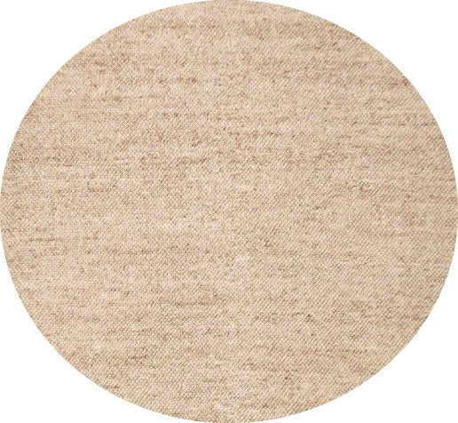 The Avenue 160 Round Beige Rug in durable PET yarn with a wool-like feel. Size 160 Diameter. Full.