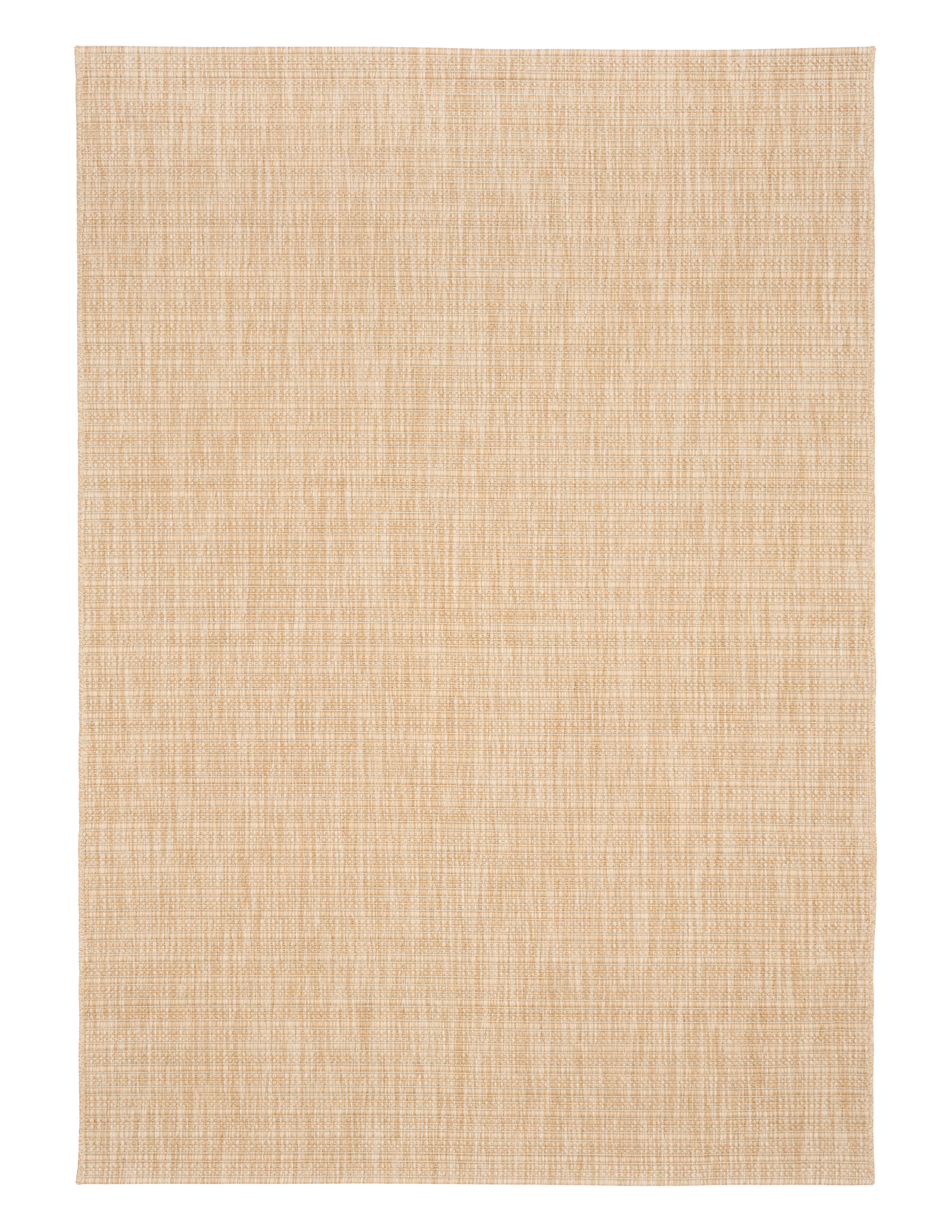 Barton Beige 41524 indoor/outdoor rug featuring soft beige tones and a subtle textured pattern, power-loomed from UV-stabilised polypropylene for lasting durability. Colour Beige. 3 sizes. Top.