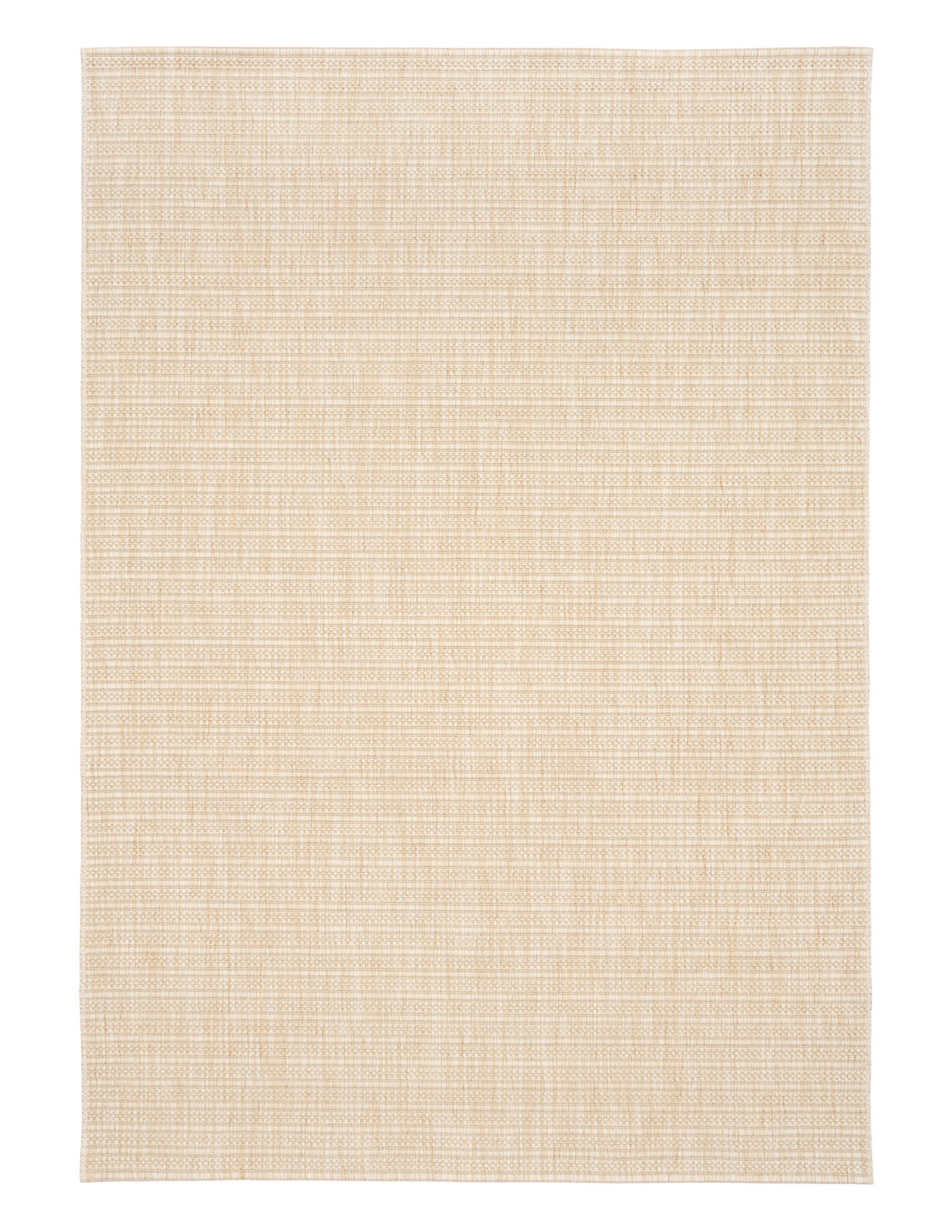 Barton Cream 41524 indoor/outdoor rug featuring soft cream tones and a subtle textured pattern, power-loomed from UV-stabilised polypropylene for lasting durability. Colour Cream. 3 sizes. Top.
