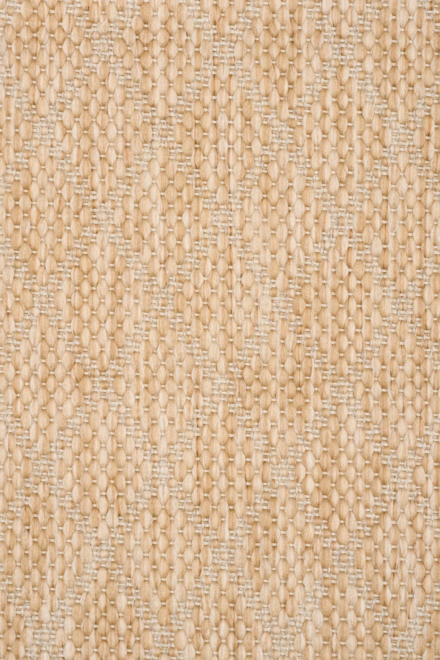 Barton Diamond Beige indoor/outdoor rug featuring soft beige tones and a subtle textured pattern, power-loomed from UV-stabilised polypropylene for lasting durability. Colour Beige. 3 sizes. Close.