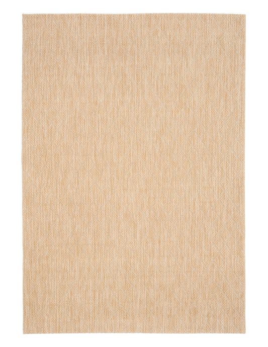 Barton Diamond Beige indoor/outdoor rug featuring soft beige tones and a subtle textured pattern, power-loomed from UV-stabilised polypropylene for lasting durability. Colour Beige. 3 sizes. Top.