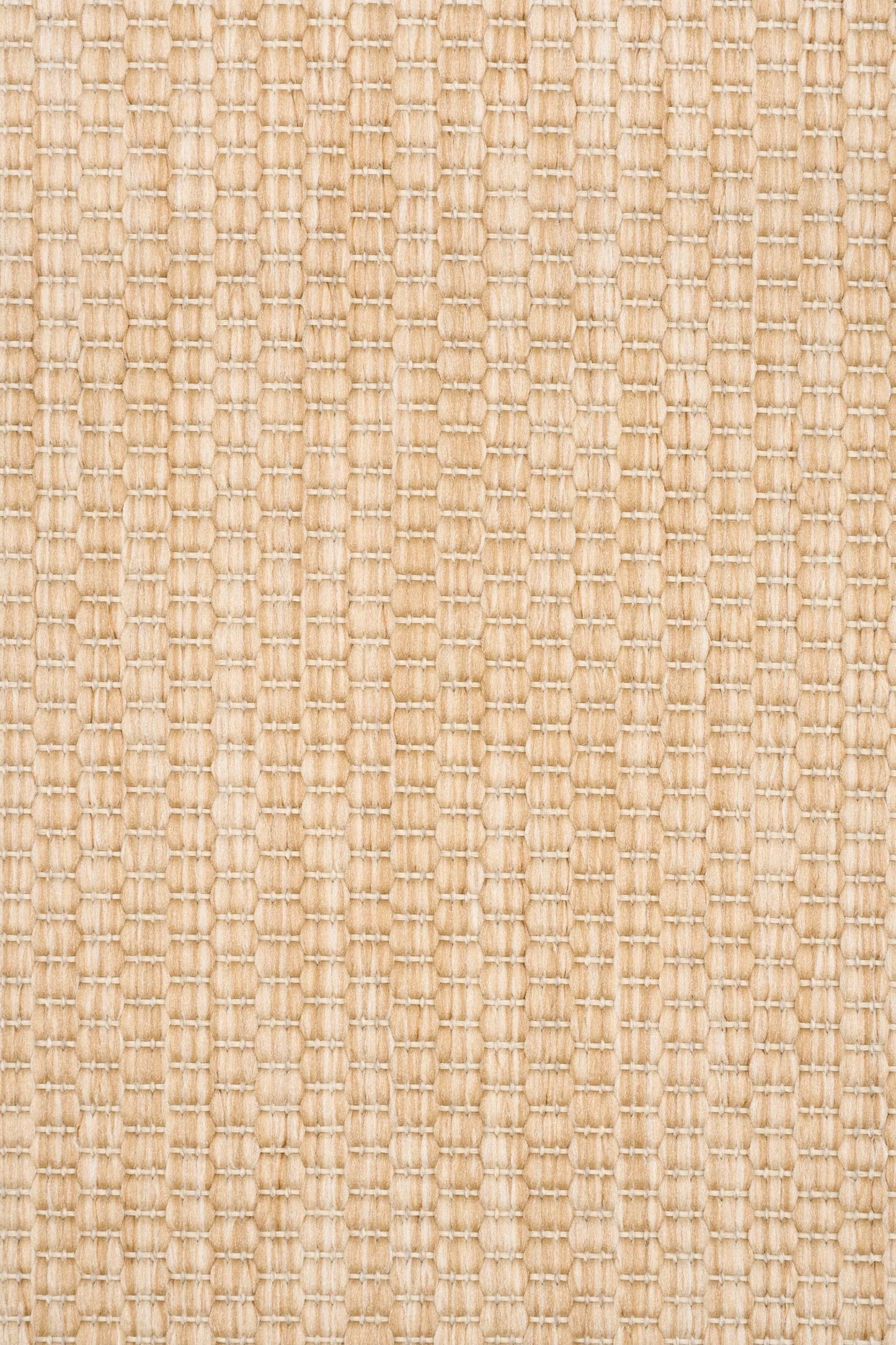 Barton Twill Beige indoor/outdoor rug featuring soft beige tones and a subtle textured pattern, power-loomed from UV-stabilised polypropylene for lasting durability. Colour beige. 3 sizes. Close.