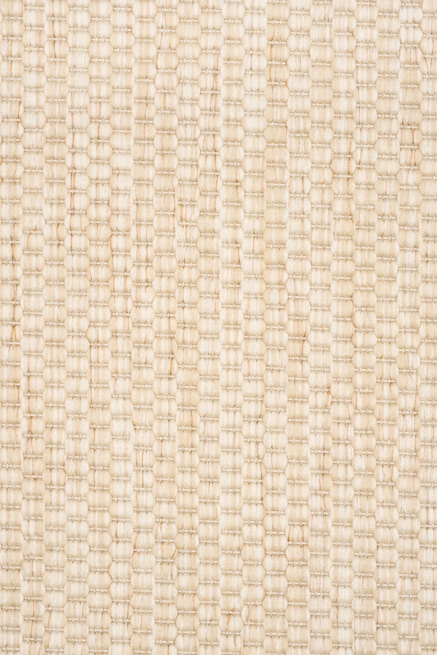 Barton Twill Cream indoor/outdoor rug featuring soft cream tones and a subtle textured pattern, power-loomed from UV-stabilised polypropylene for lasting durability. Colour cream. 3 sizes. Close.