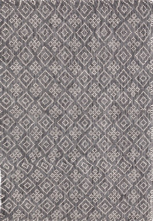 Bellevue Grey is a textured hand woven  wool and viscose rug.  Featuring a tribal diamond aztec design. Colours Grey with White Patterns. Sizes 155 X 225, 200 X 290 and 300 X 400. Full.