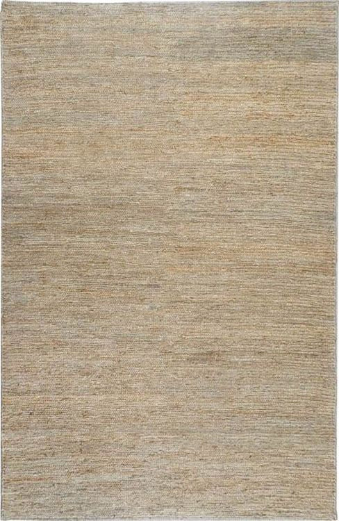 Byron Bleach hand-woven hemp rug in a braided-style flatweave. Bleached white. Sizes 155 x 225, 200 x 290 and 240 x 320 cm. Full view.