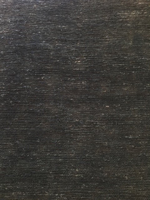 Byron Black hand-woven hemp rug in a braided-style flatweave. Black. Sizes 200 x 290 and 240 x 320 cm. Full view.