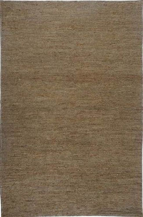 Byron Coffee hand-woven hemp rug in a braided-style flatweave. Brown. Sizes 155 x 225, 200 x 290 and 240 x 320 cm. Full view.