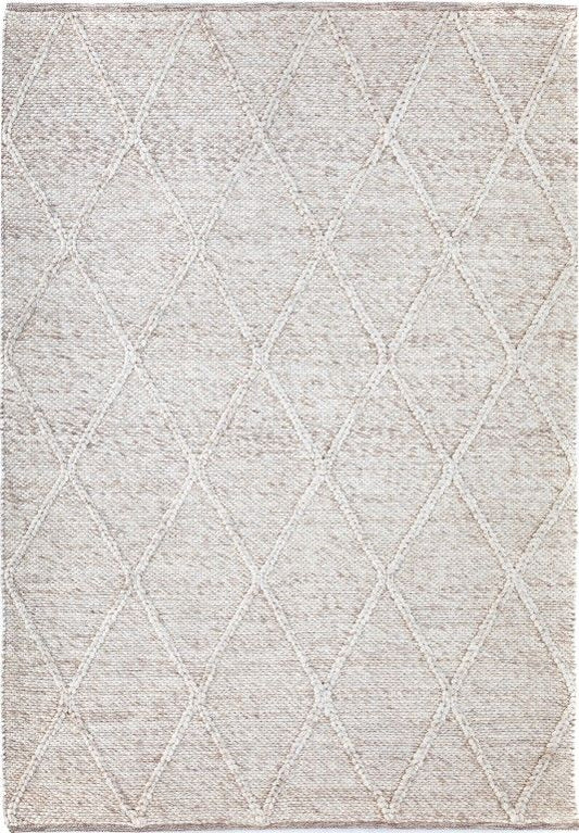 Colombo Beige is a textured hand woven rug. Made from 80% wool and 20% polyester, it features a braided diamond pattern for an extra textured feel.  Colour Beige.  Sizes 155 X 225, 200 X 290, 240 X 320 and 300 X 400. Full.