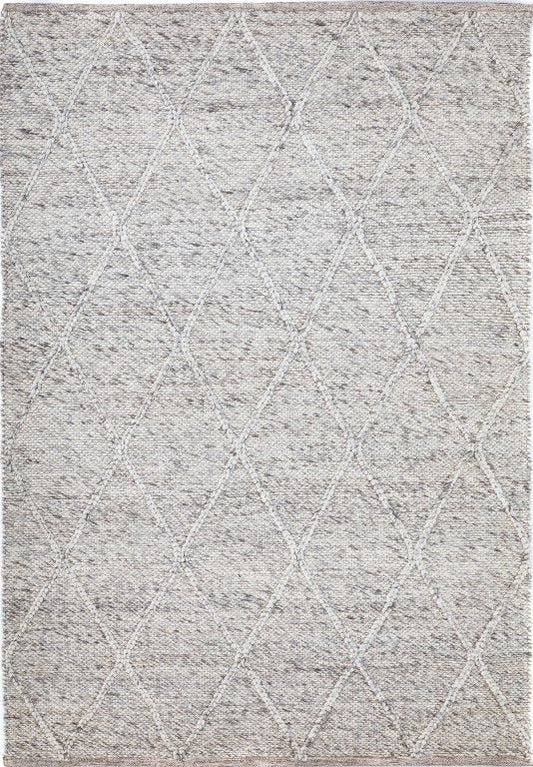 Colombo Light Grey is a textured hand woven rug. Made from 80% wool and 20% polyester, it features a braided diamond pattern for an extra textured feel.  Colour Light Grey.  Sizes 155 X 225, 200 X 290, 240 X 320 and 300 X 400. Full.