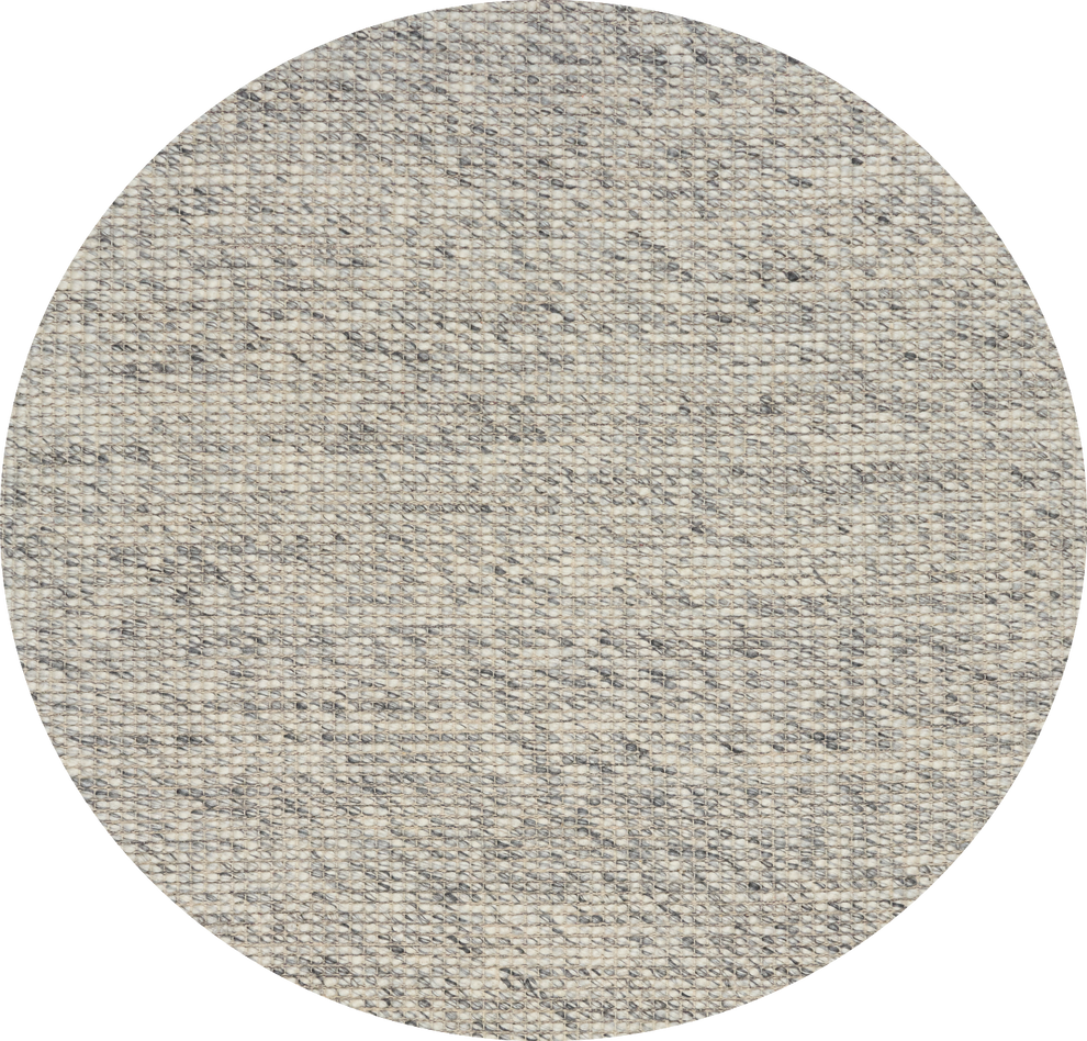 Dasha 200 Round Rug - Grey | Hand Made Textured Rug | Wool Blend ...
