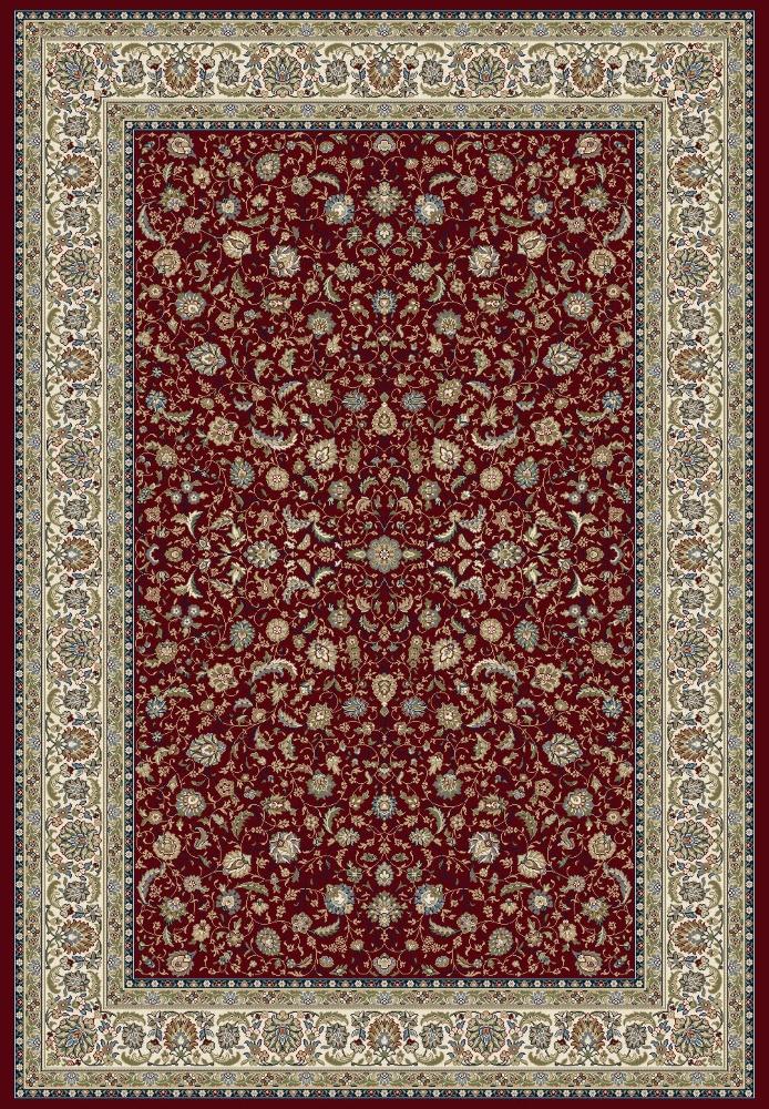 The Davinci 57221 1414 Rug, expertly crafted from durable heat-set polypropylene. Features a timeless traditional design. Colours, reds, beiges, blues, greys. 4 sizes. Front Full.