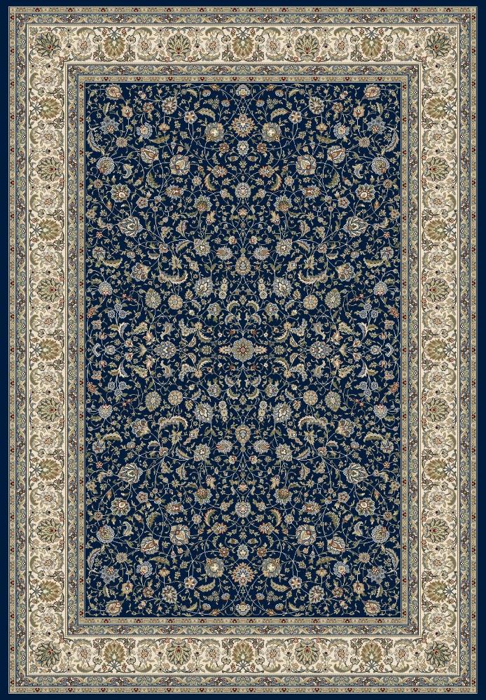 The Davinci 57221 3434 machine-made rug offers lasting style and durability, expertly crafted with heat-set polypropylene for enduring comfort. Colours, dark blues, beiges, browns. 4 Sizes. Front Full.