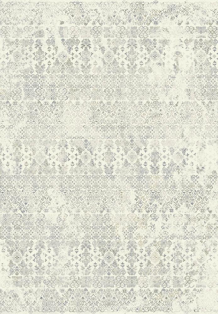 The Davinci Caucasian Silver Persian Rug. Featuring a traditional Persian design this machine made rug is constructed with heat-set polypropylene. Colours light beige with grey accents. 3 Sizes. Top.