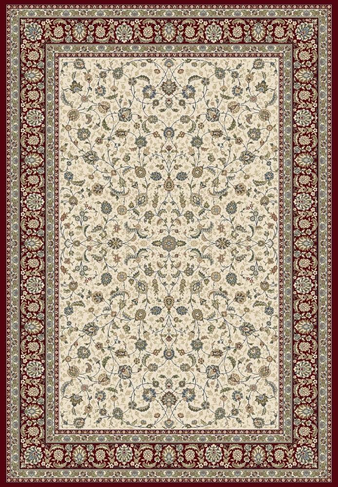 The Davinci Isfahan Beige machine-made Persian rug offers lasting style and durability, expertly crafted with heat-set polypropylene for enduring comfort. Colours, reds, beiges, greys. 4 Sizes. Top.