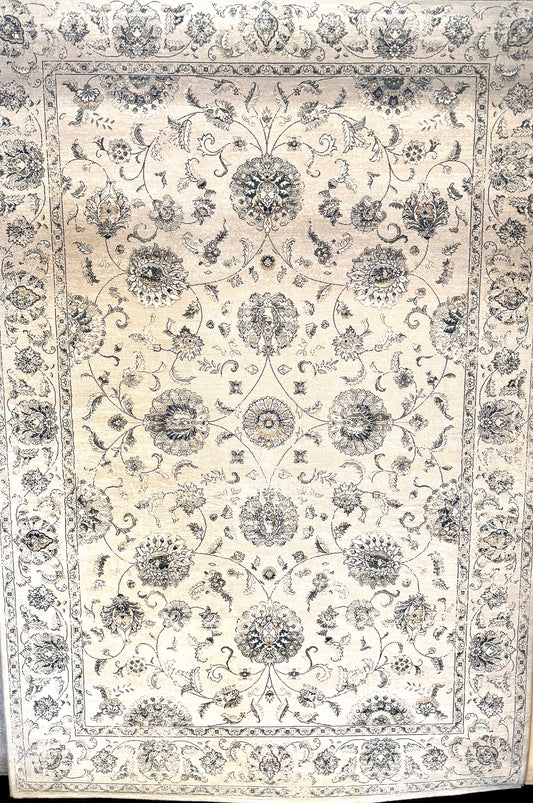 The Davinci Kashan Light Grey Persian Rug. Machine made and crafted from durable heat-set polypropylene. The classic Persian design will elevate your home decor. Colours, Greys. 4 Sizes. Full.