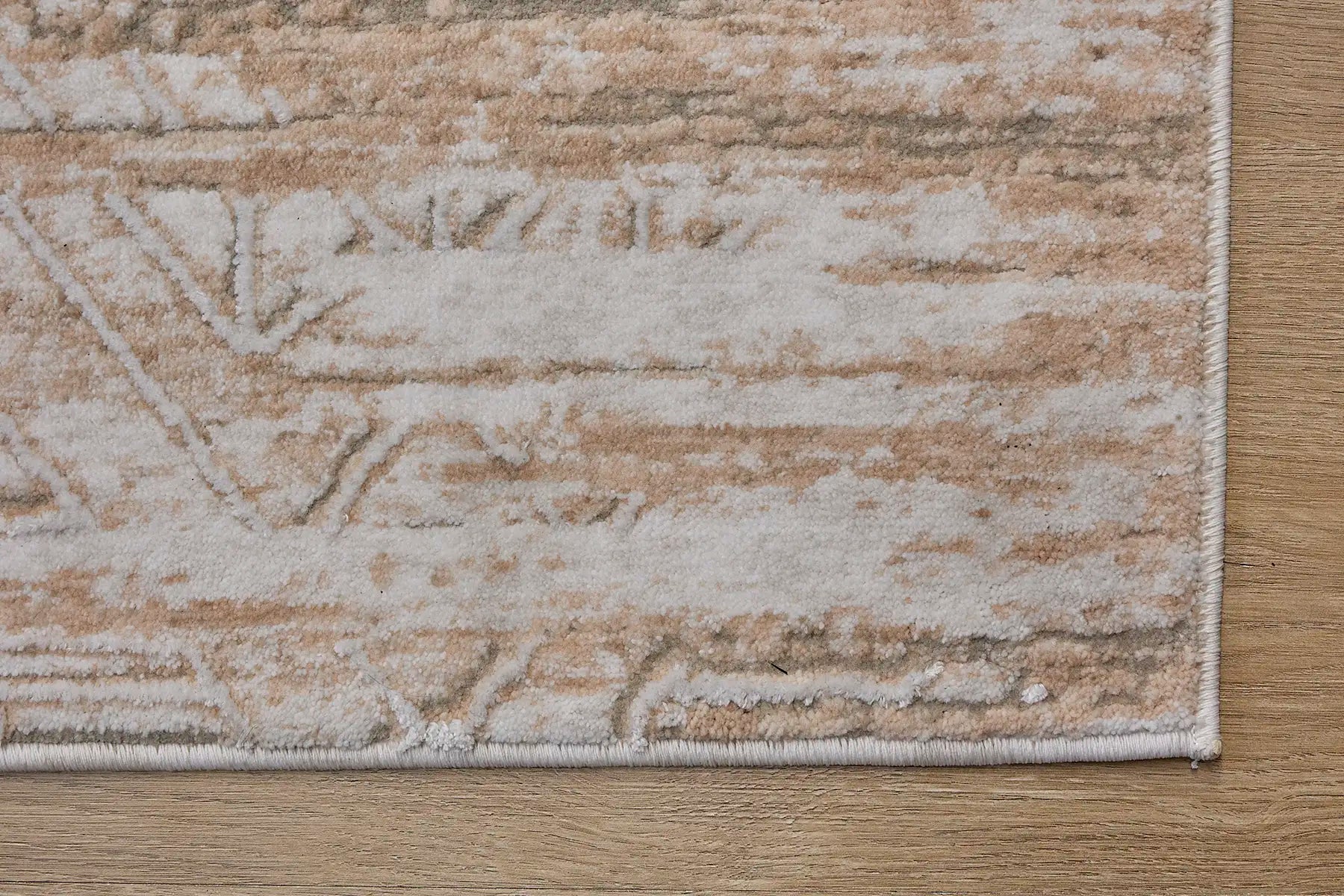 Eclipse Cream is a machine made rug. Its design boasts a geometric modern/contemporary feel. Crafted from Polyester with a low-profile 7-9mm pile height. Colours beige and light brown tones. Sizes 160 X 230, 200 X 300 and 240 X 340. Corner.