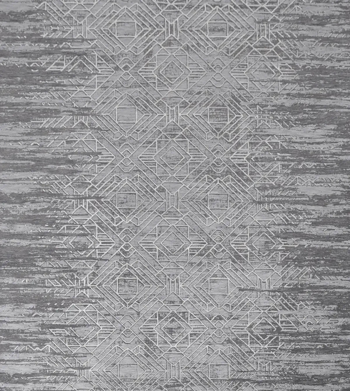 Eclipse Grey is a machine made rug. Its design boasts a geometric modern/contemporary feel. Crafted from Polyester with a low-profile 7-9mm pile height. Colours Grey and light grey tones. Sizes 160 X 230, 200 X 300 and 240 X 340. Full.