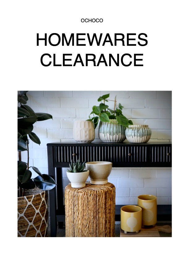 An photo of Ochoco Homwares clearance items.