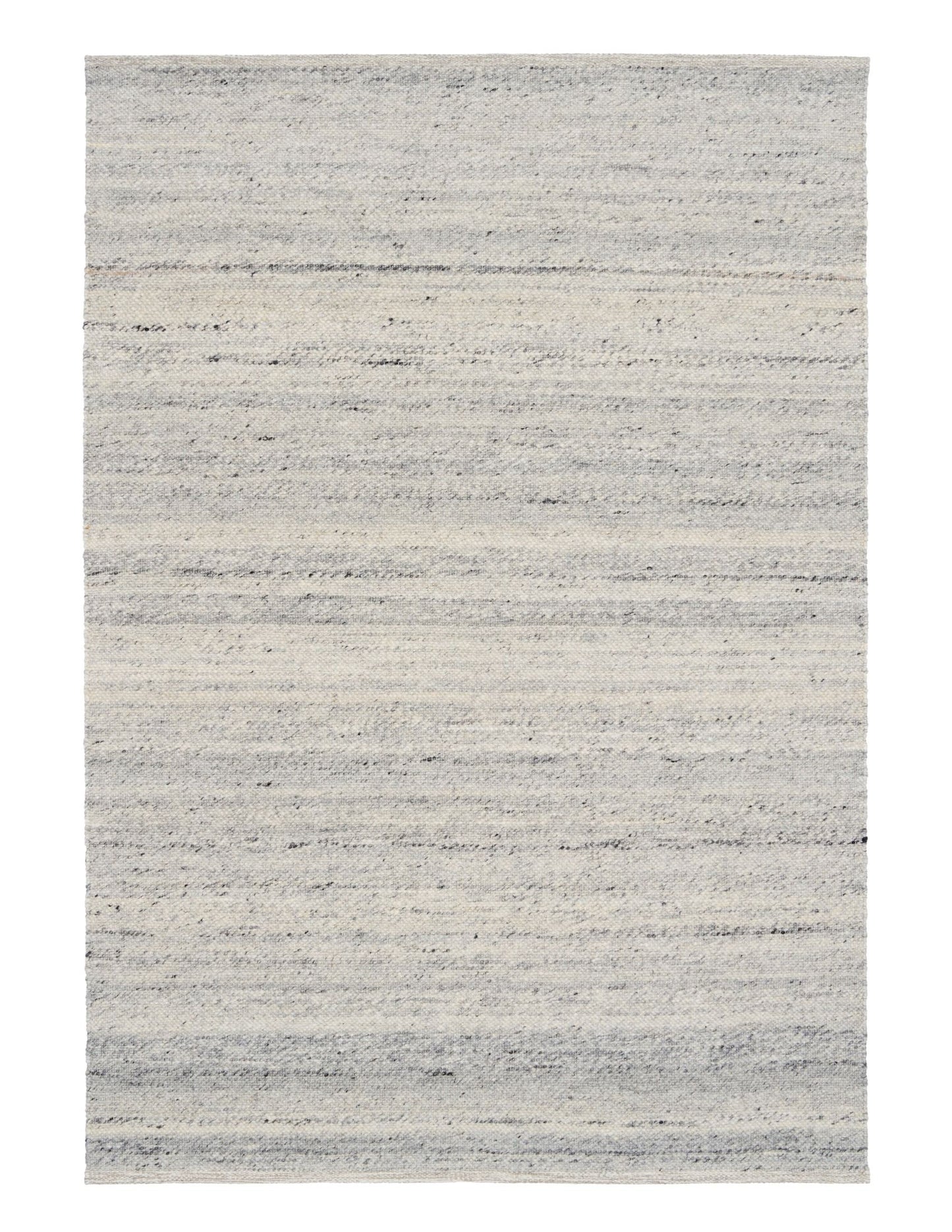 Harmony Grey Rug – hand-woven blend of wool and viscose in soft natural tones, featuring a textured finish that’s both elegant and durable. Colour White, Grey, black and brown flecks. 4 sizes. Top Plain.