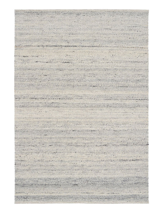 Harmony Grey Rug – hand-woven blend of wool and viscose in soft natural tones, featuring a textured finish that’s both elegant and durable. Colour White, Grey, black and brown flecks. 4 sizes. Top Plain.