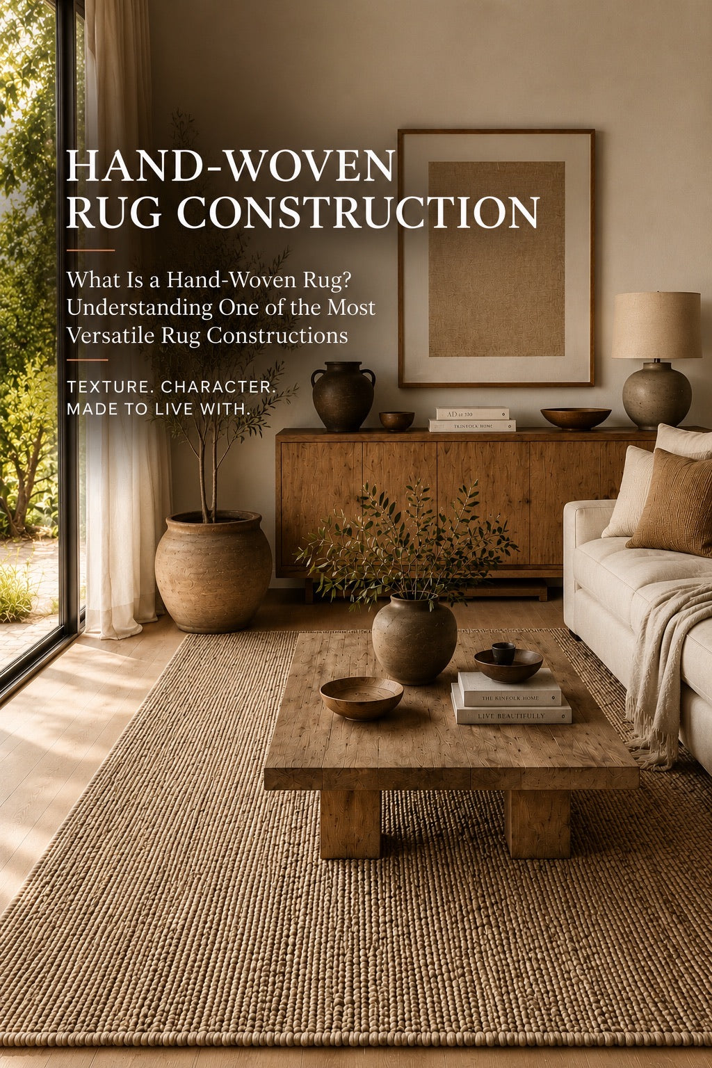 A Hand-Woven Wool rugs Styled in a Perth home living room setting.