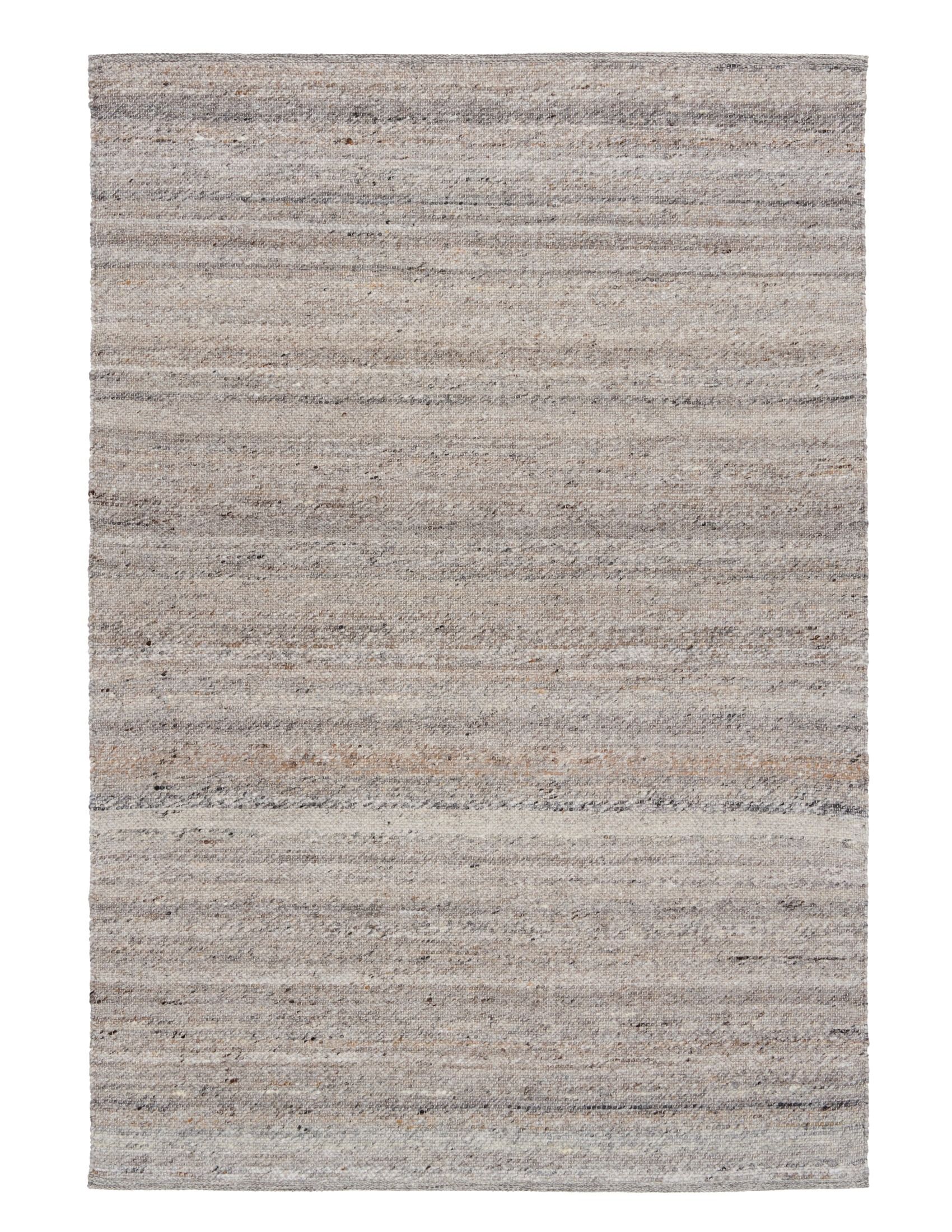 Harmony Dark Grey Rug – hand-woven blend of wool and viscose in soft natural tones, featuring a textured finish that’s both elegant and durable. Colour White, Grey, black and brown flecks. 3 sizes. Top Plain.