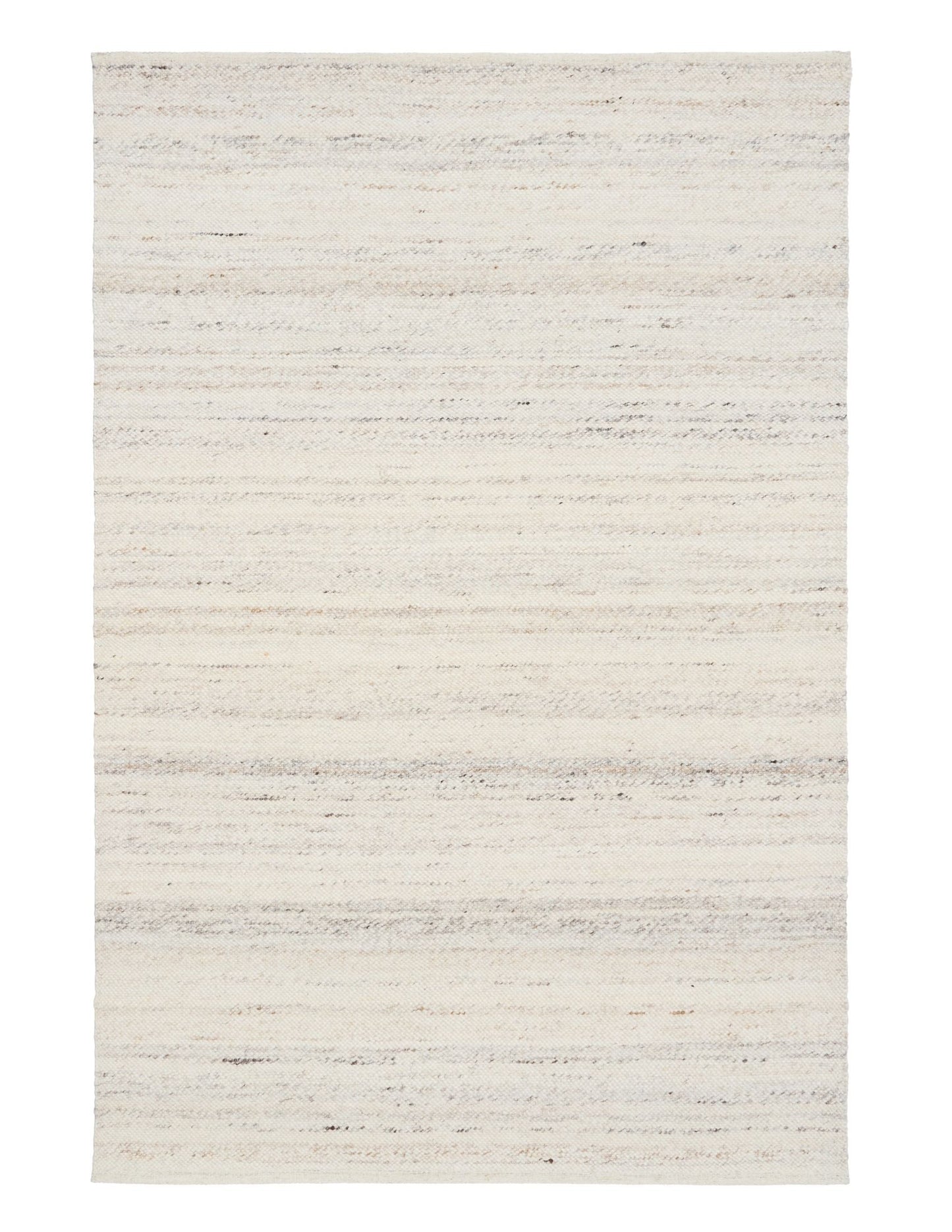 Harmony White Rug – hand-woven blend of wool and viscose in soft natural tones, featuring a textured finish that’s both elegant and durable. Colour White with black and brown fleck. 4 sizes. Top Plain.