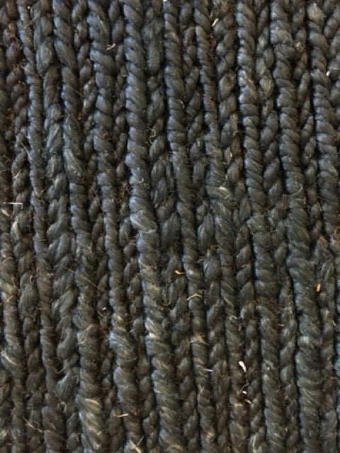 Hemp Black is a hand woven braided hemp rug. Colour Black. Sizes 200 X 290 and 240 X 320. Close.