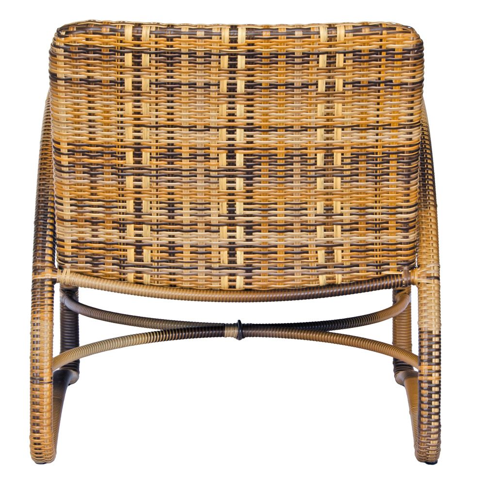 The Ivy Occasional Chair. With its coastal contemporary design, this occasional chair features a durable aluminium frame and synthetic rope weave. Colours, dark natural with a small blend of cream. Measures 720 wide X 800 height X 750 depth. Seat height 350. Arm height 640. Back Plain.
