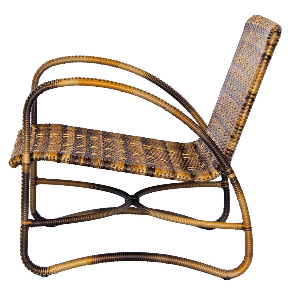 The Ivy Occasional Chair. With its coastal contemporary design, this occasional chair features a durable aluminium frame and synthetic rope weave. Colours, dark natural with a small blend of cream. Measures 720 wide X 800 height X 750 depth. Seat height 350. Arm height 640. Side Plain.