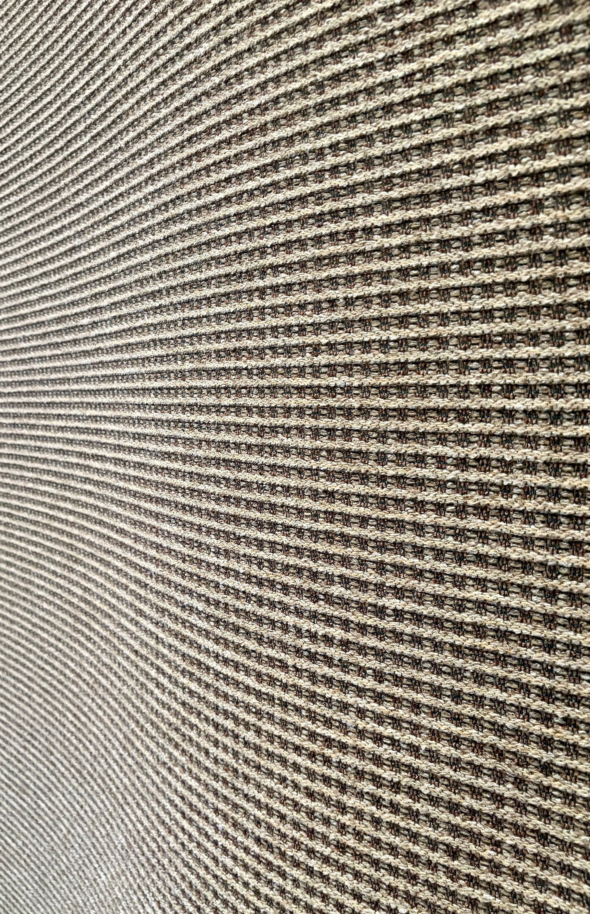 Katana Cream indoor/outdoor rug featuring soft cream and light grey tones and a subtle textured pattern, power-loomed from UV-stabilised polypropylene for lasting durability. Colour creams and light greys. 3 sizes. Angle Large.