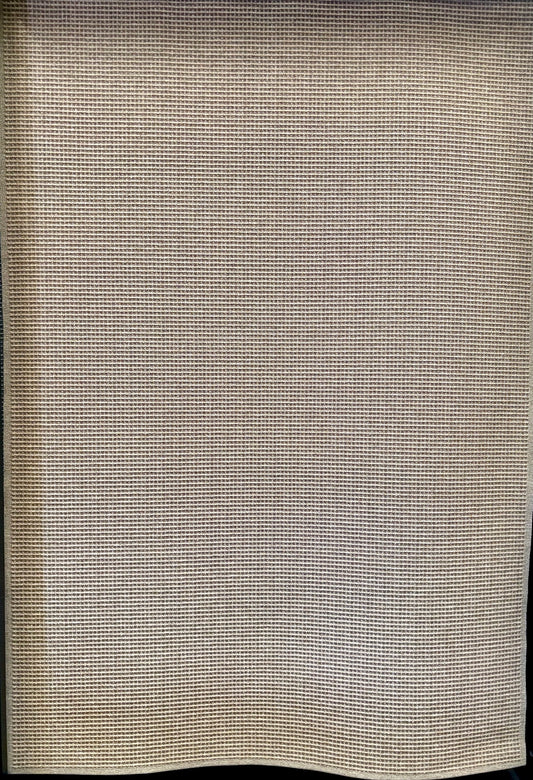 Katana Cream indoor/outdoor rug featuring soft cream and light grey tones and a subtle textured pattern, power-loomed from UV-stabilised polypropylene for lasting durability. Colour creams and light greys. 3 sizes. Full.