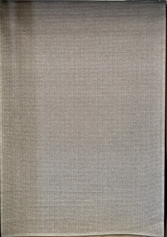 Katana Grey indoor/outdoor rug featuring a subtle textured pattern, power-loomed from UV-stabilised polypropylene for lasting durability. Colour grey. 3 sizes. Full.