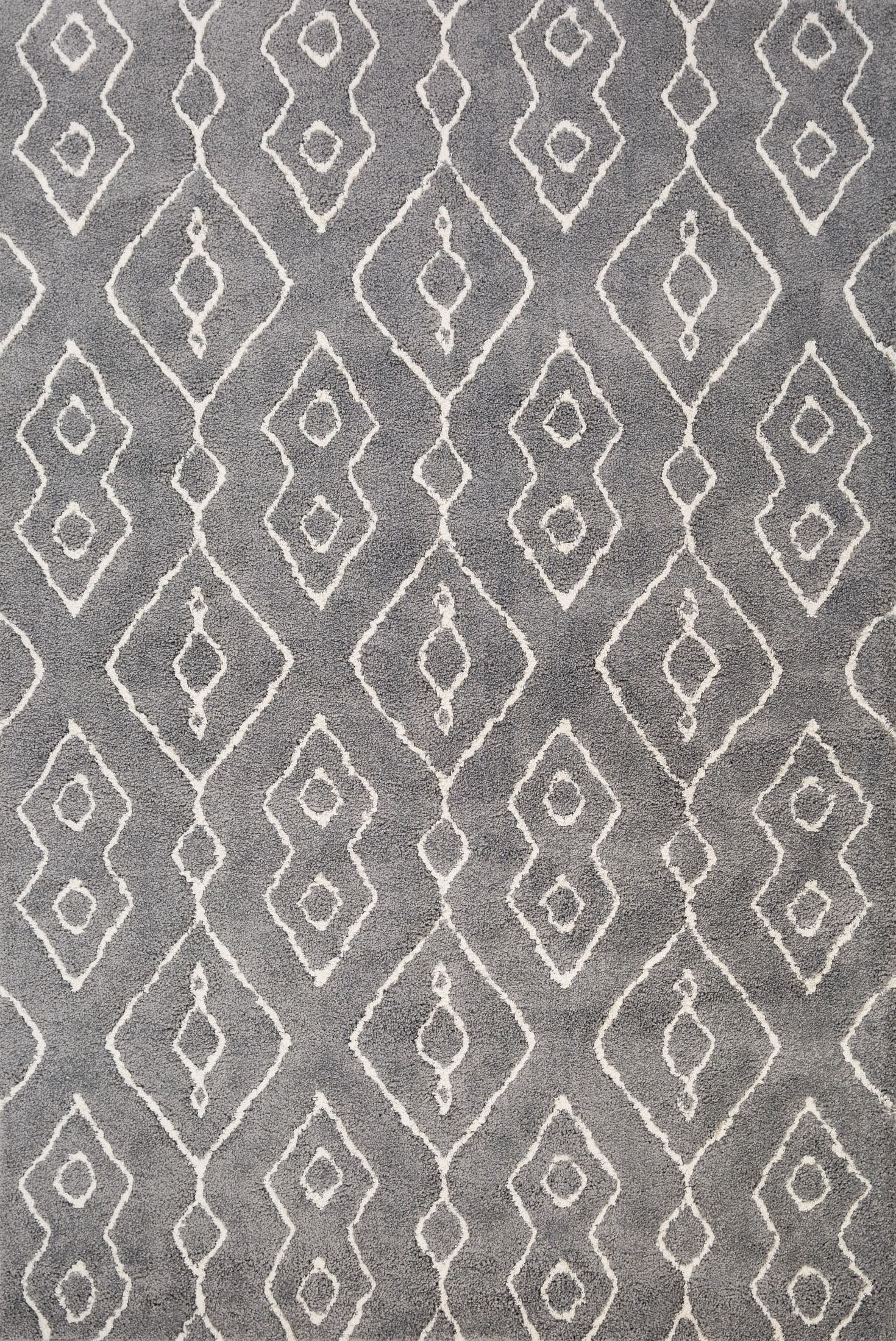 Luana Column Grey Ivory is a machine made polypropylene rug.  It features a shaggy pile with a moroccan boho inspired design. Colours Grey with Ivory White moroccan inspired patterns. Sizes 160 X 230, 200 X 290, 240 X 320 and 300 X 390. Top.