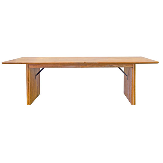 The Marvin Dining Table.&nbsp;Stylish and modern, this dining table is crafted from sustainable fruitwood and features textured legs. Measures 2500 Length x 1100 Wide x 770 Height. Front.